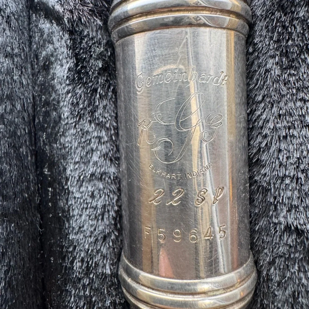 Gemeinhardt Flute 22SP Elkhart‎ Indiana Serial F59645 with Case Read!